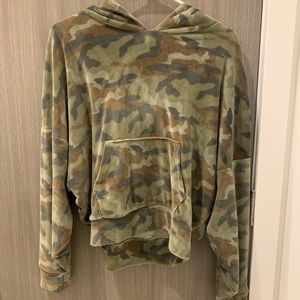 American Eagle Camo Velor Hoodie